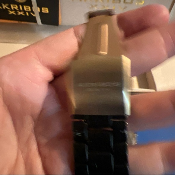 AKRIBOS XXIV MEN'S WATCH - STAINLESS STEEL - MULTIFUNCTION - AK583BKR - HEAVY - Picture 5 of 13